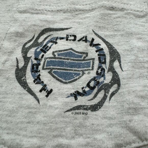VTG Harley Davidson Heather Gray Pocket T-Shirt Size M - Picture 3 of 7